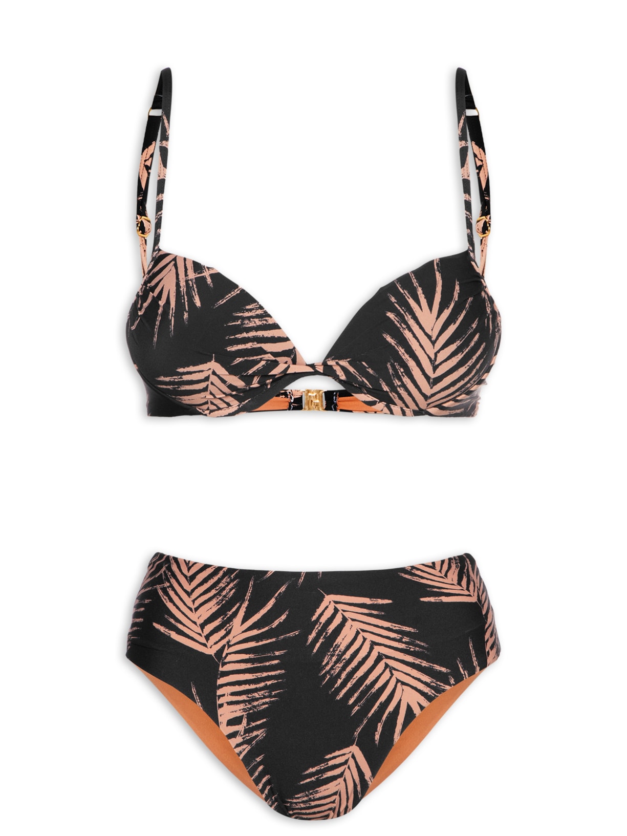 Biquíni Meia Taça E Hot Pants - Preto