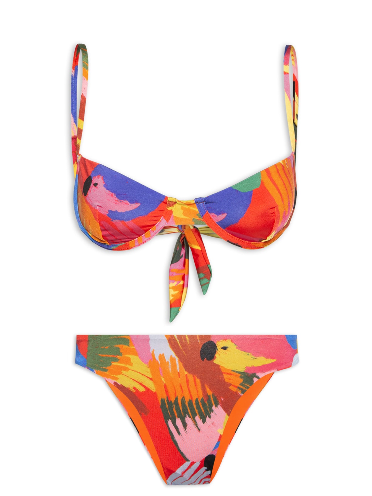 Biquini Meia Taça Festa Das Araras - Laranja