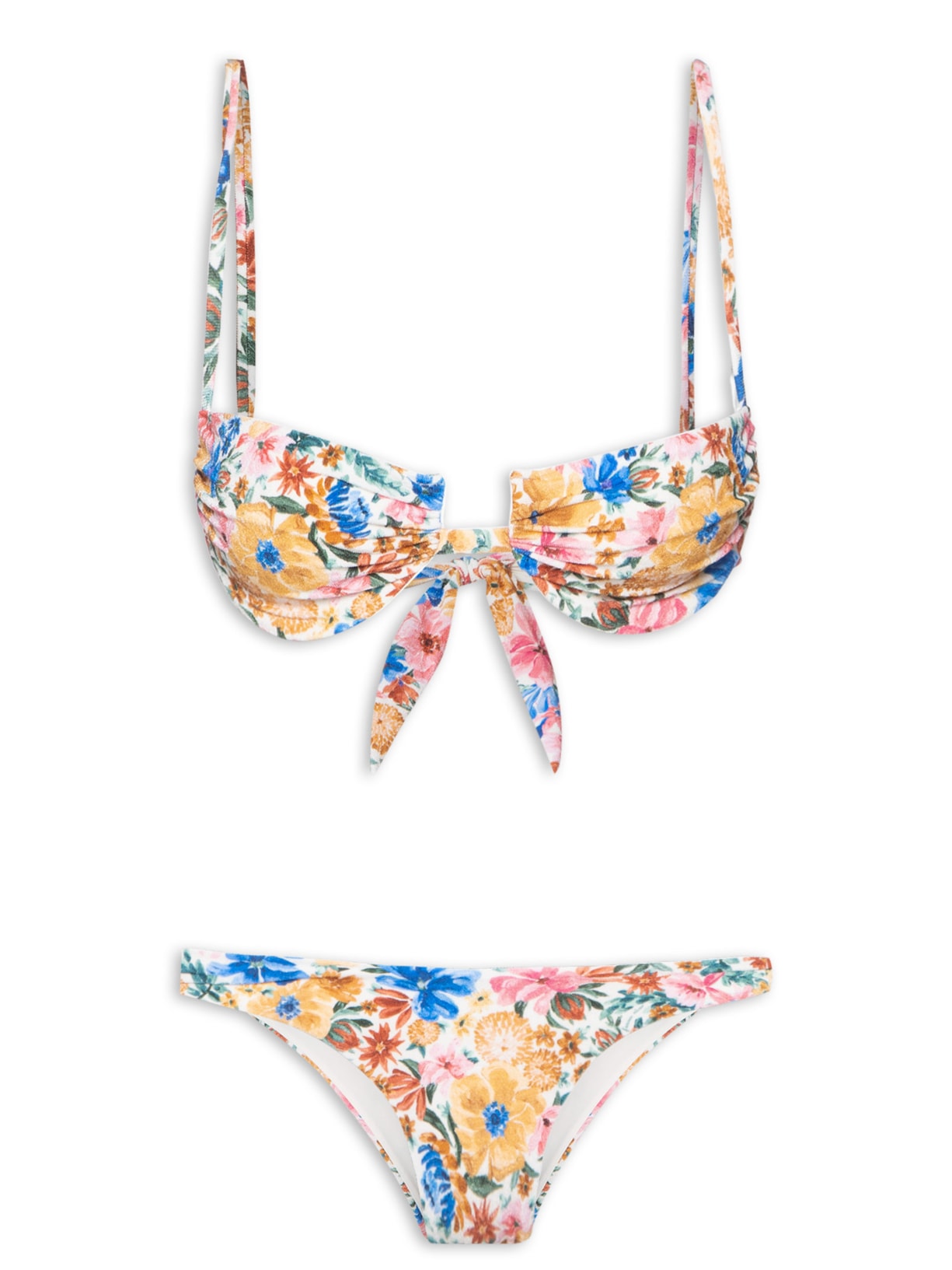 Biquíni Meia Taça Floraline - Rosa