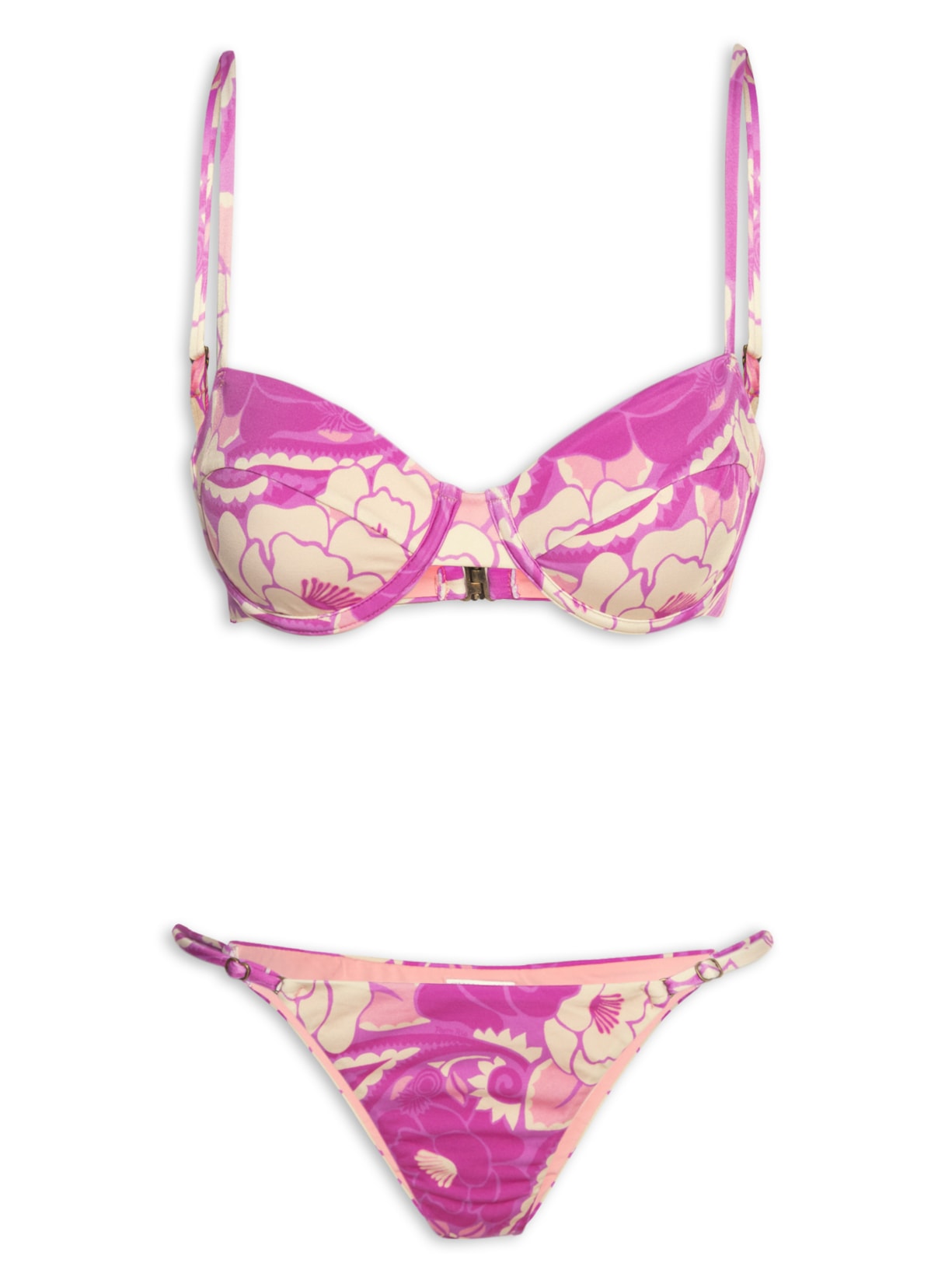 Biquíni Meia Taça Groove Tropical - Rosa