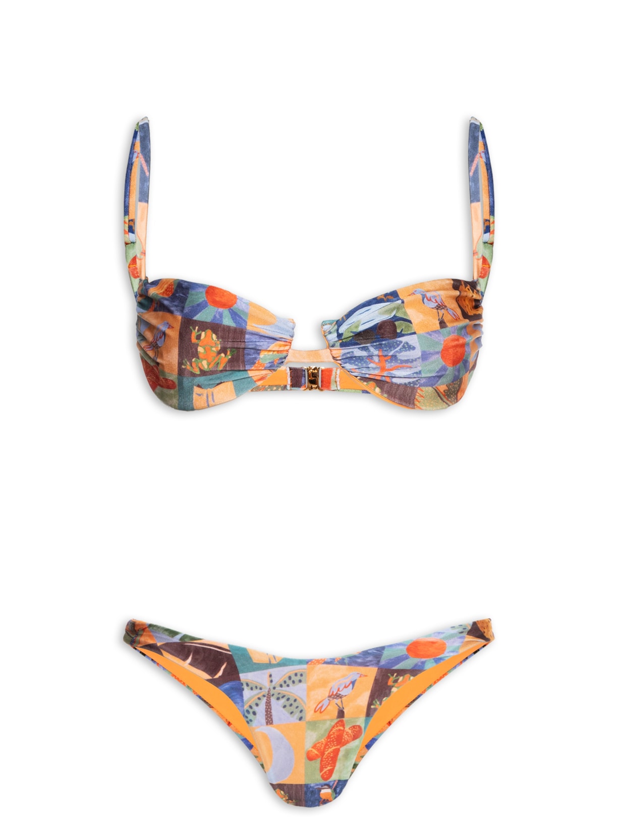 Biquíni Meia Taça Lago Do Amor - Azul