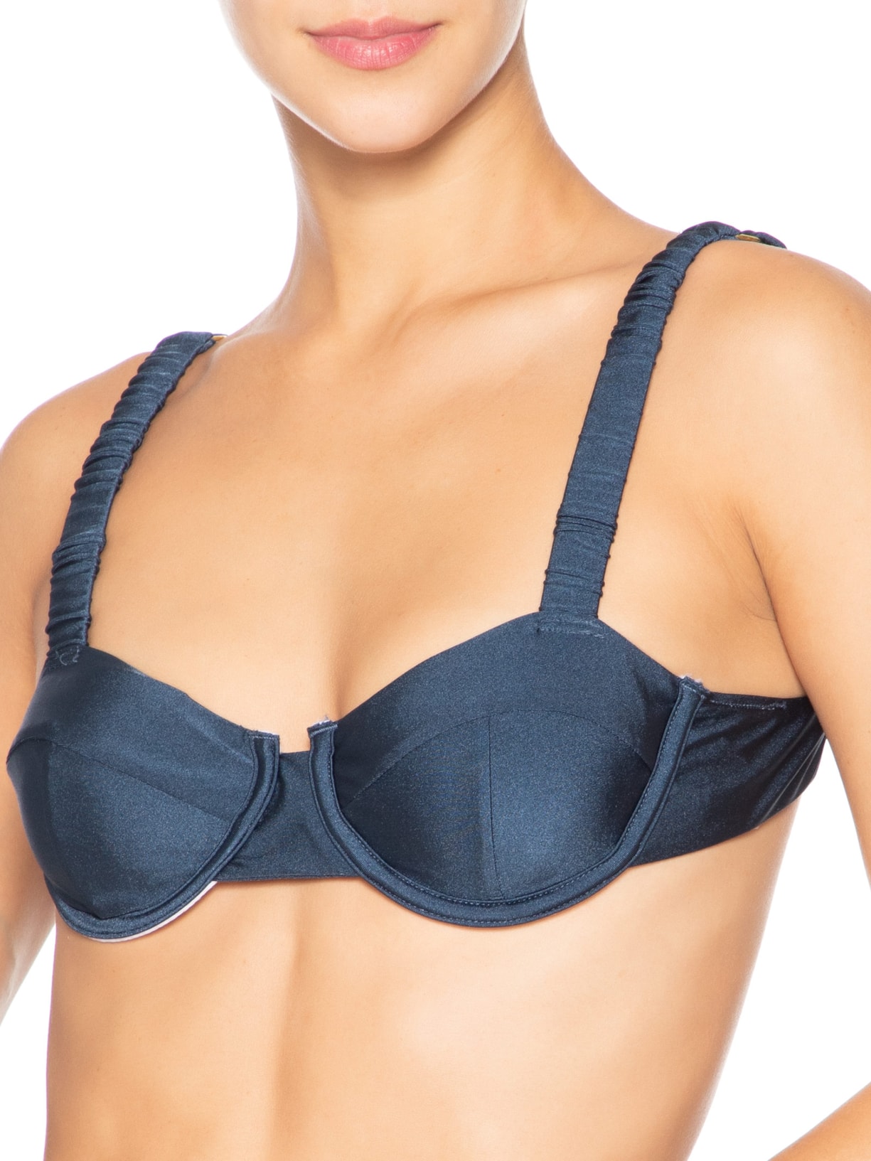 Biquíni Meia Taça Liso Azul Mktbeach