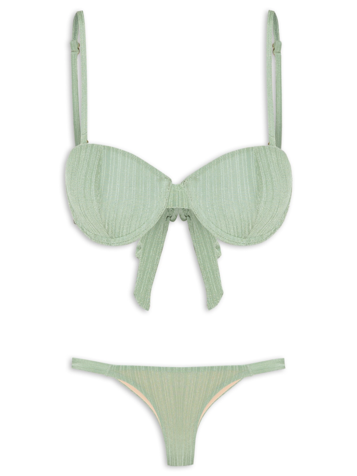 Biquíni Meia Taça Liso - Verde