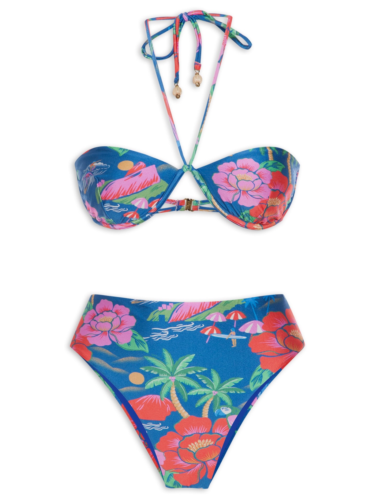 Biquíni Meia Taça Rio De Flor - Azul