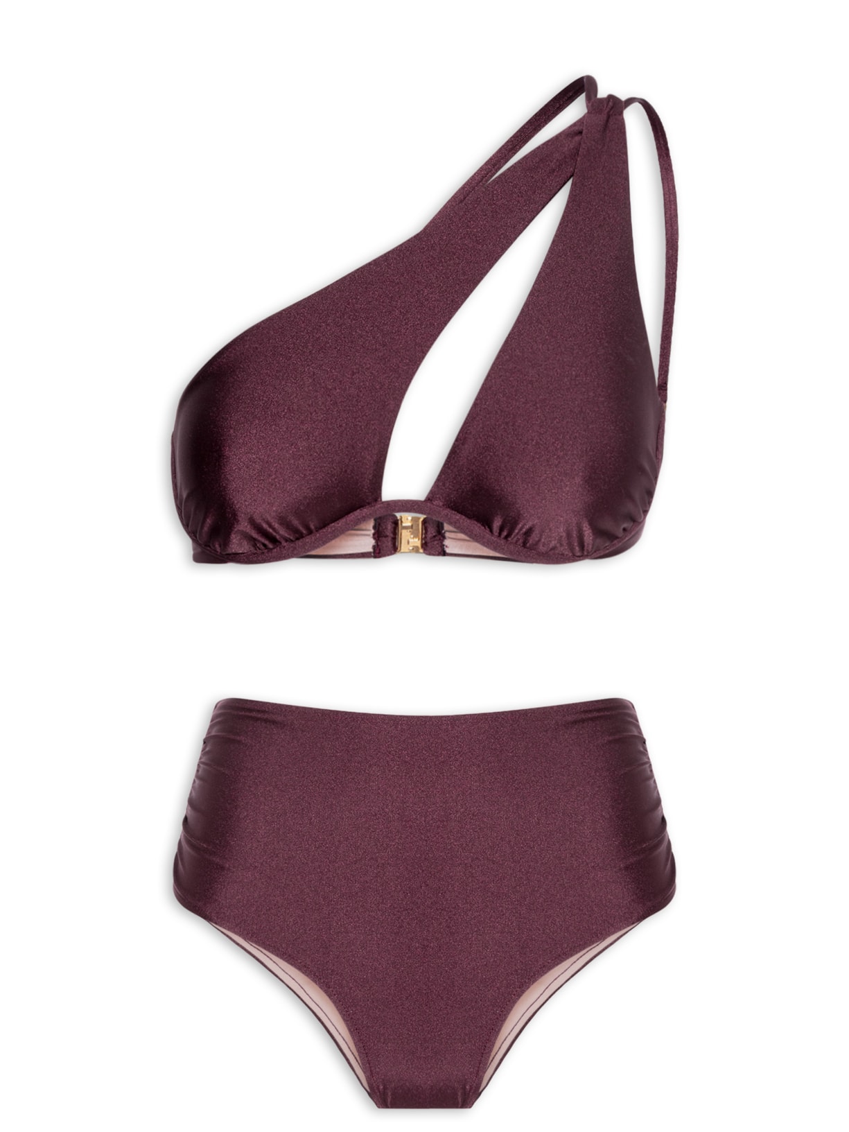 Biquíni Ombro Único E Calcinha Hot Pants Vermelho '2Essential
