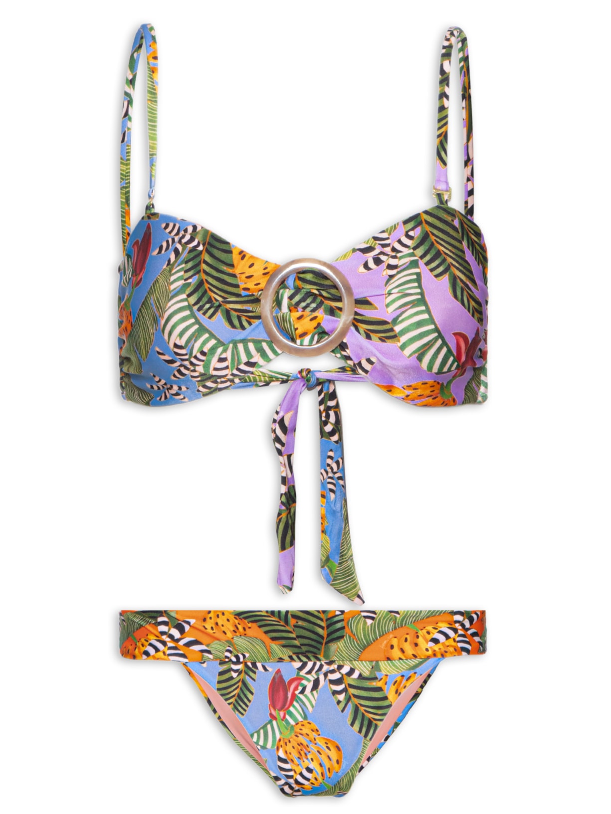 Biquíni Patch Banana Listrada - Roxo