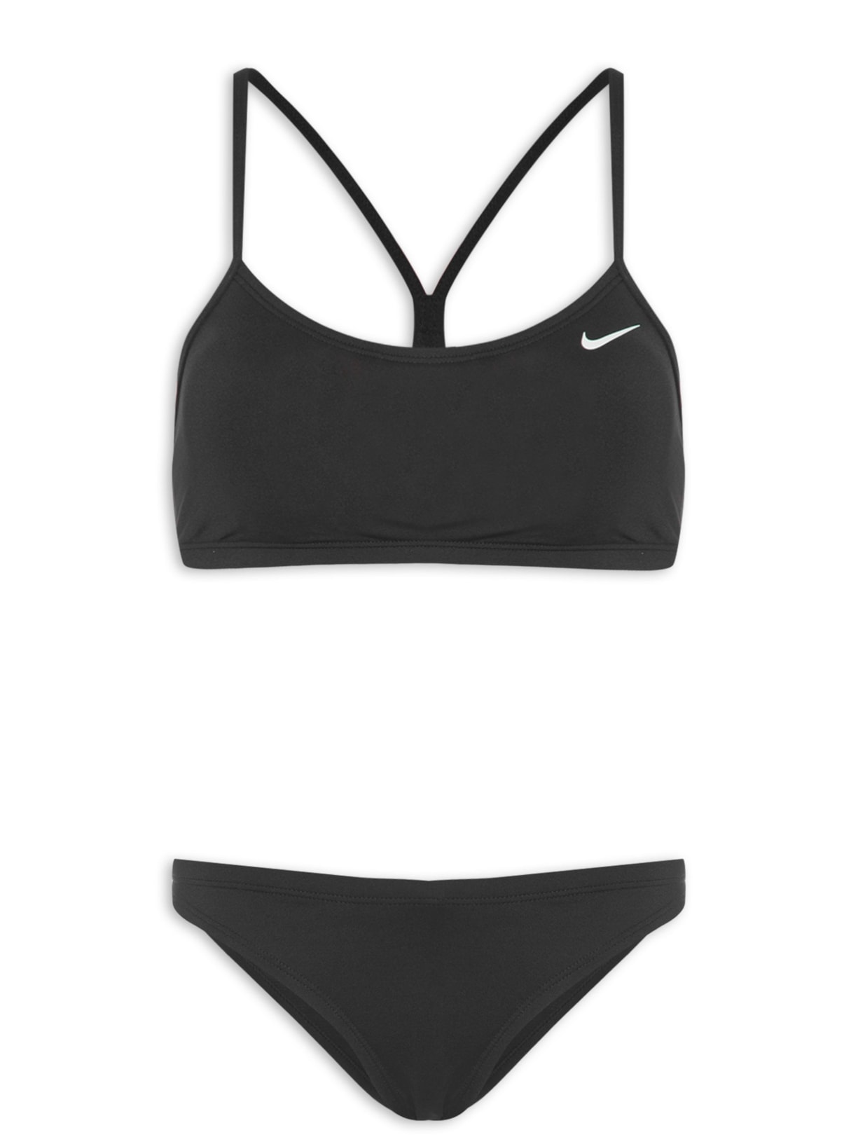 Biquíni Racerback Bikini Set - Preto