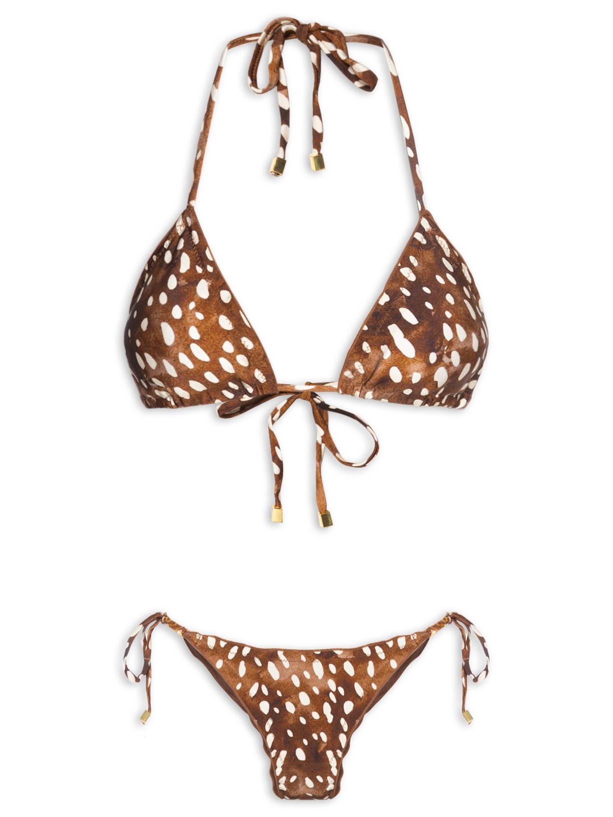 Biquíni Ripple Estampado Marrom Mktbeach