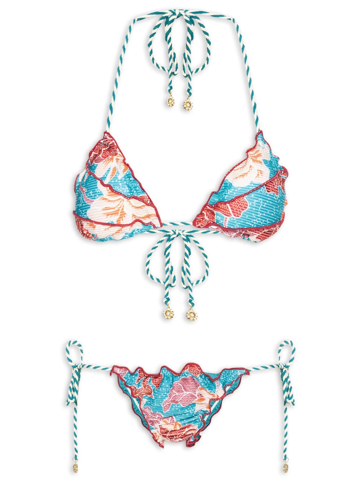 Biquíni Ripple Floral - Azul