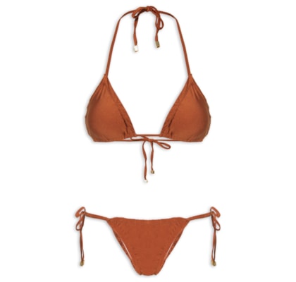 Biquíni Ripple Liso - Marrom