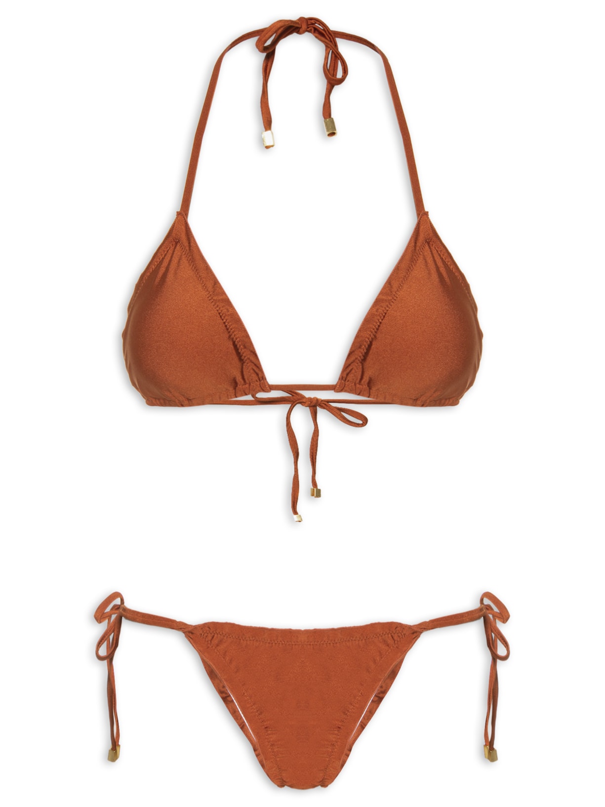 Biquíni Ripple Liso - Marrom