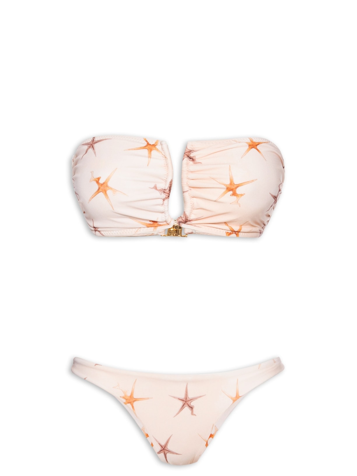 Biquini Starfish Metal Ouro Rosa Animale Resort