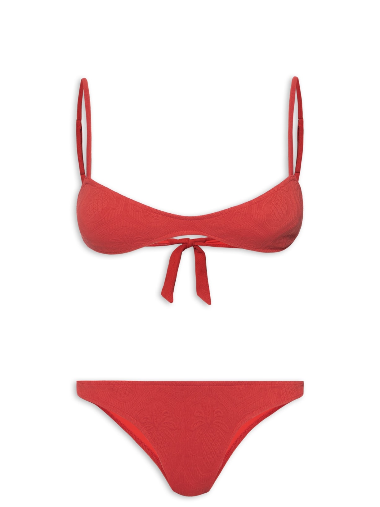 Biquíni Textura Abacaxi - Vermelho