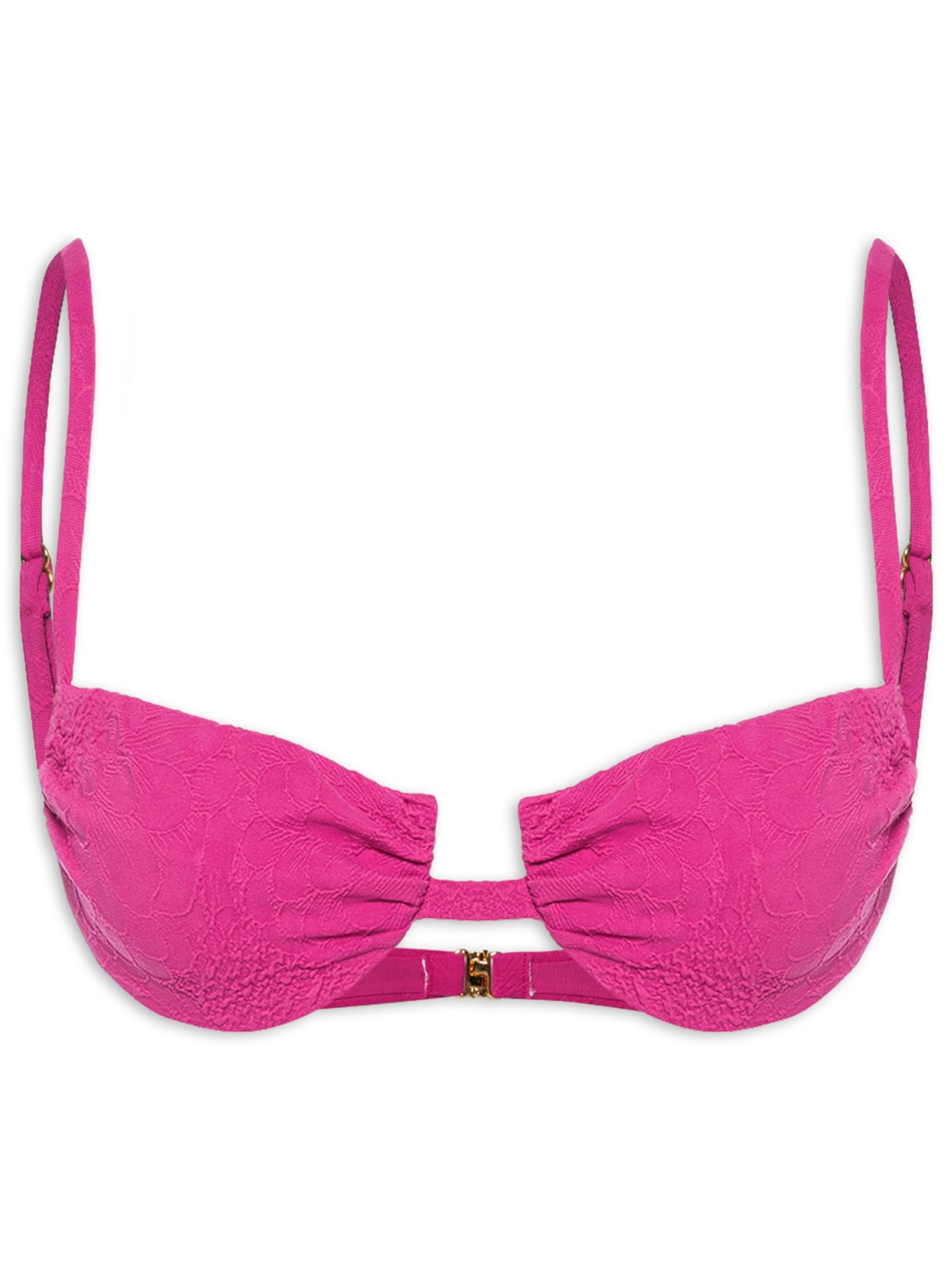 Biquíni Textura Flor Rosa Farm Praia