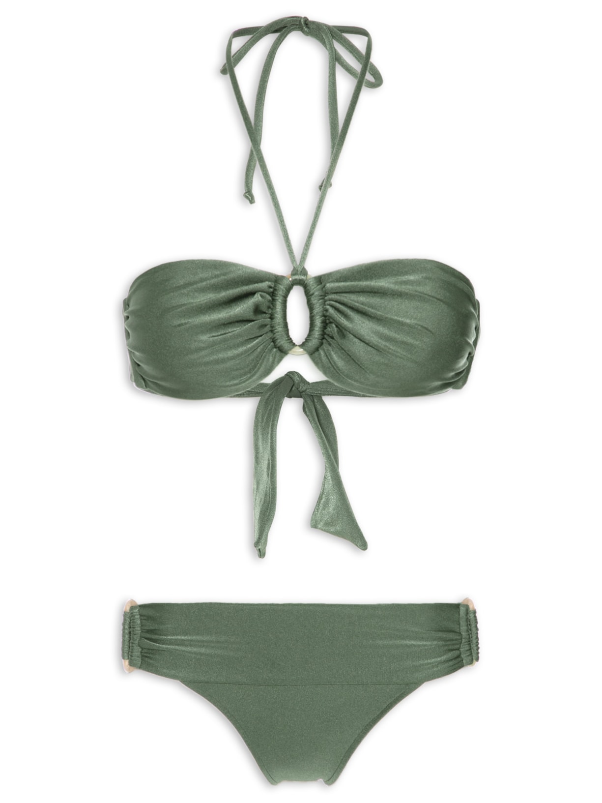 Biquíni Tomara Que Caia Com Argolas New Poa - Verde