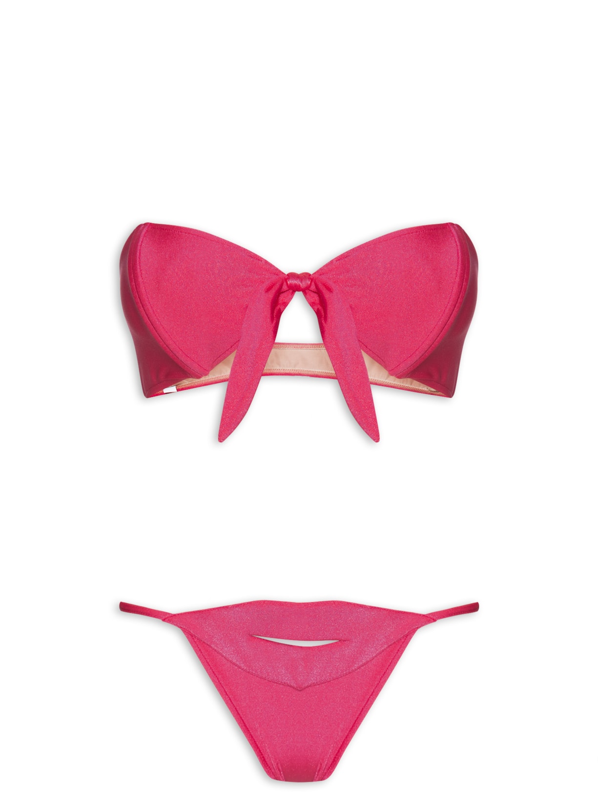 Biquíni Tomara Que Caia Com Barbatana Aplicação Rosa Shop2gether + Adriana Degreas