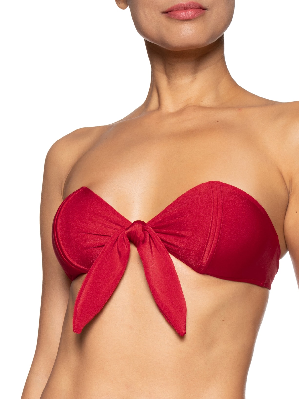 Biquíni Tomara Que Caia Com Barbatana Aplicação Vermelho Shop2gether + Adriana Degreas