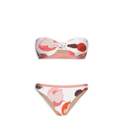 Biquini Tomara Que Caia Detalhe Nó - Off White