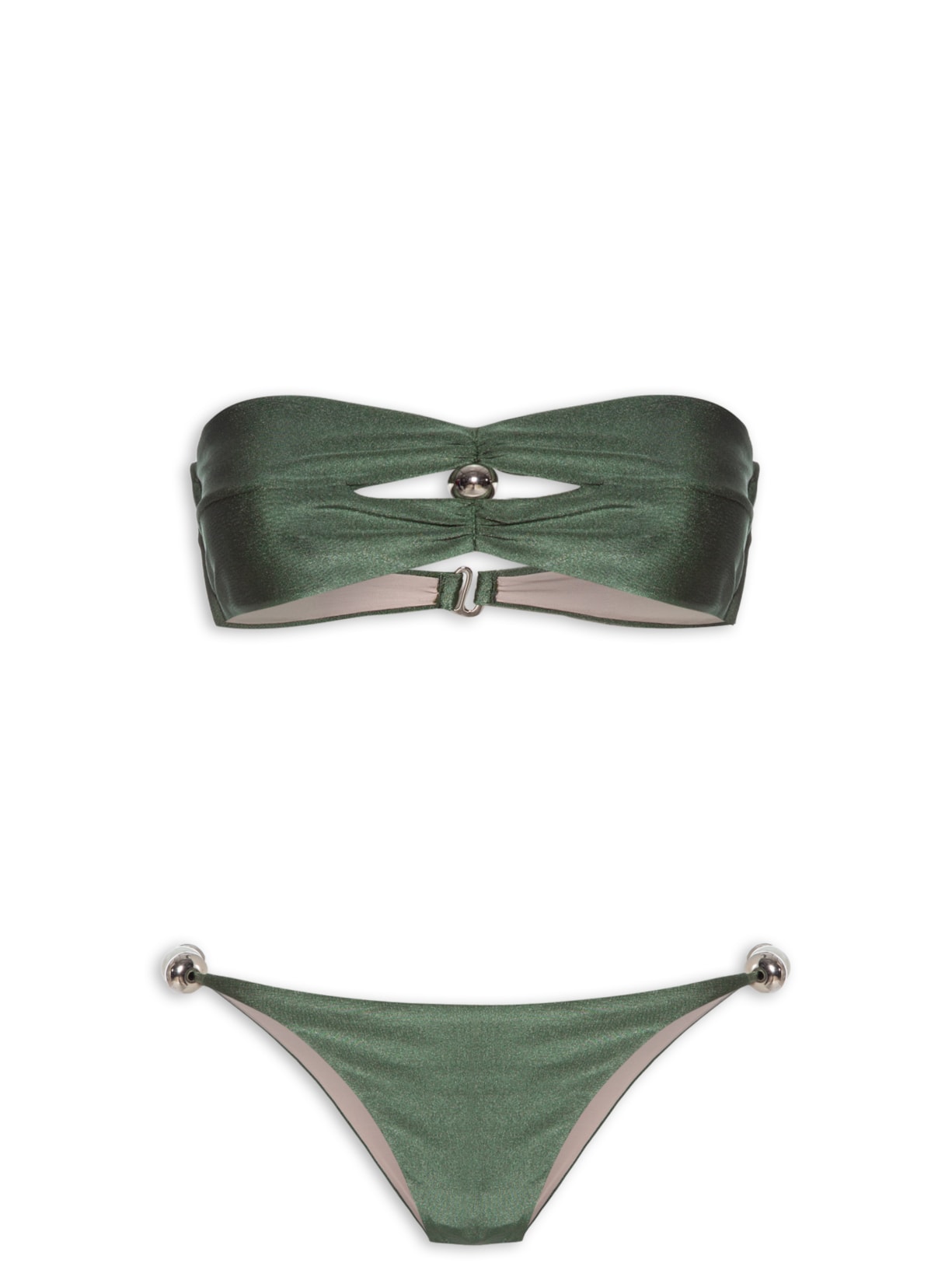 Biquíni Tomara Que Caia Detalhe Pérola - Verde