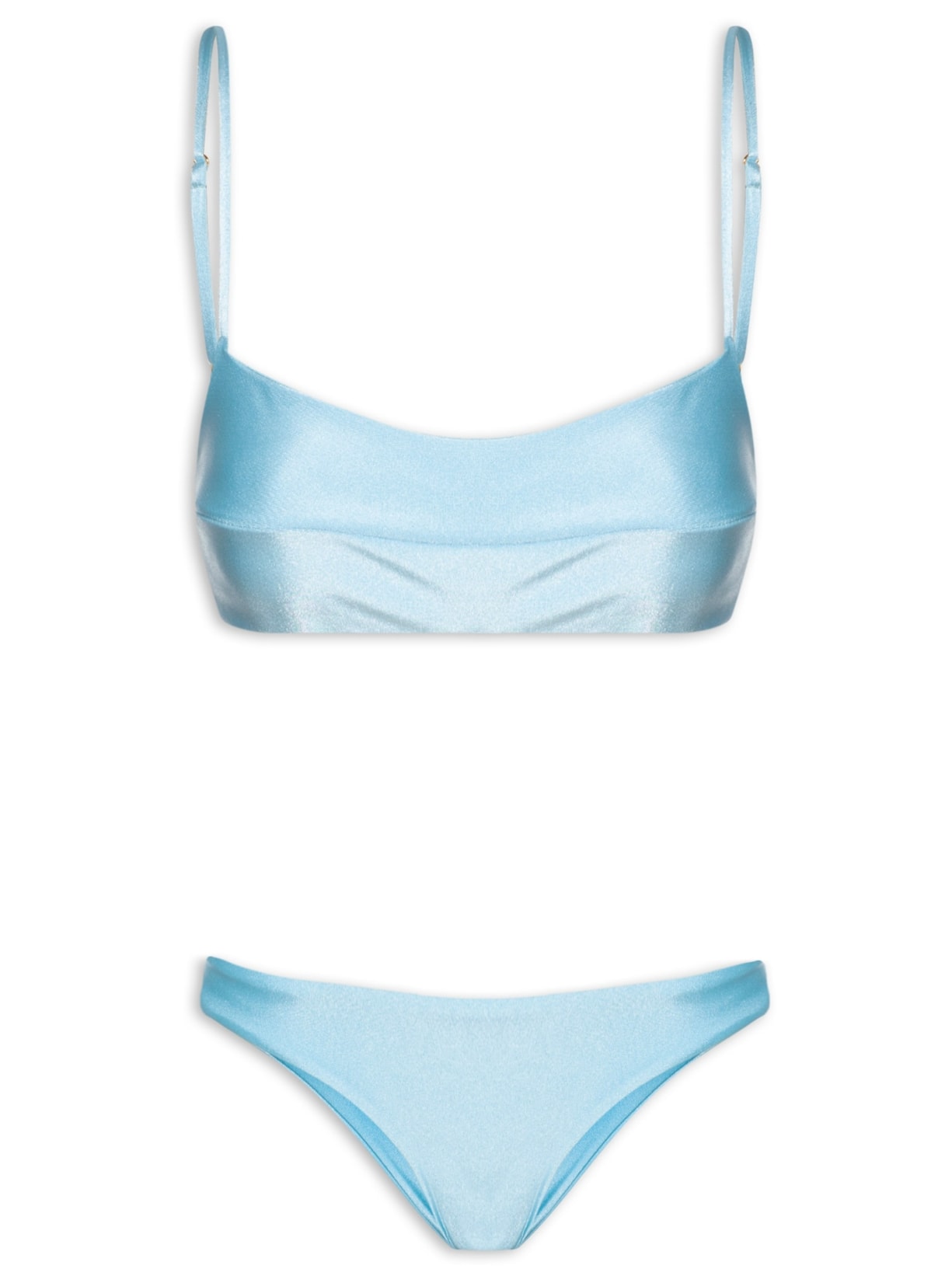 Biquíni Top Reto Com Calcinha Fixa - Azul