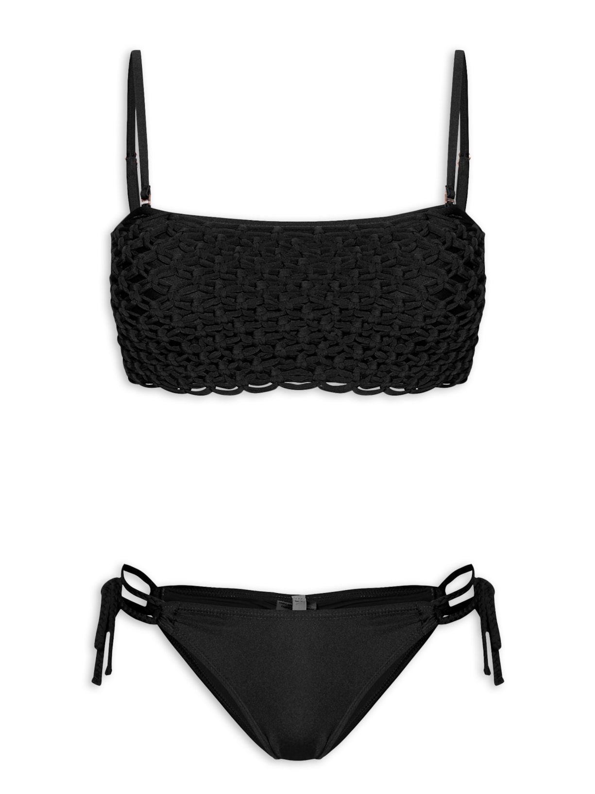 Biquíni Top Texturizado - Preto