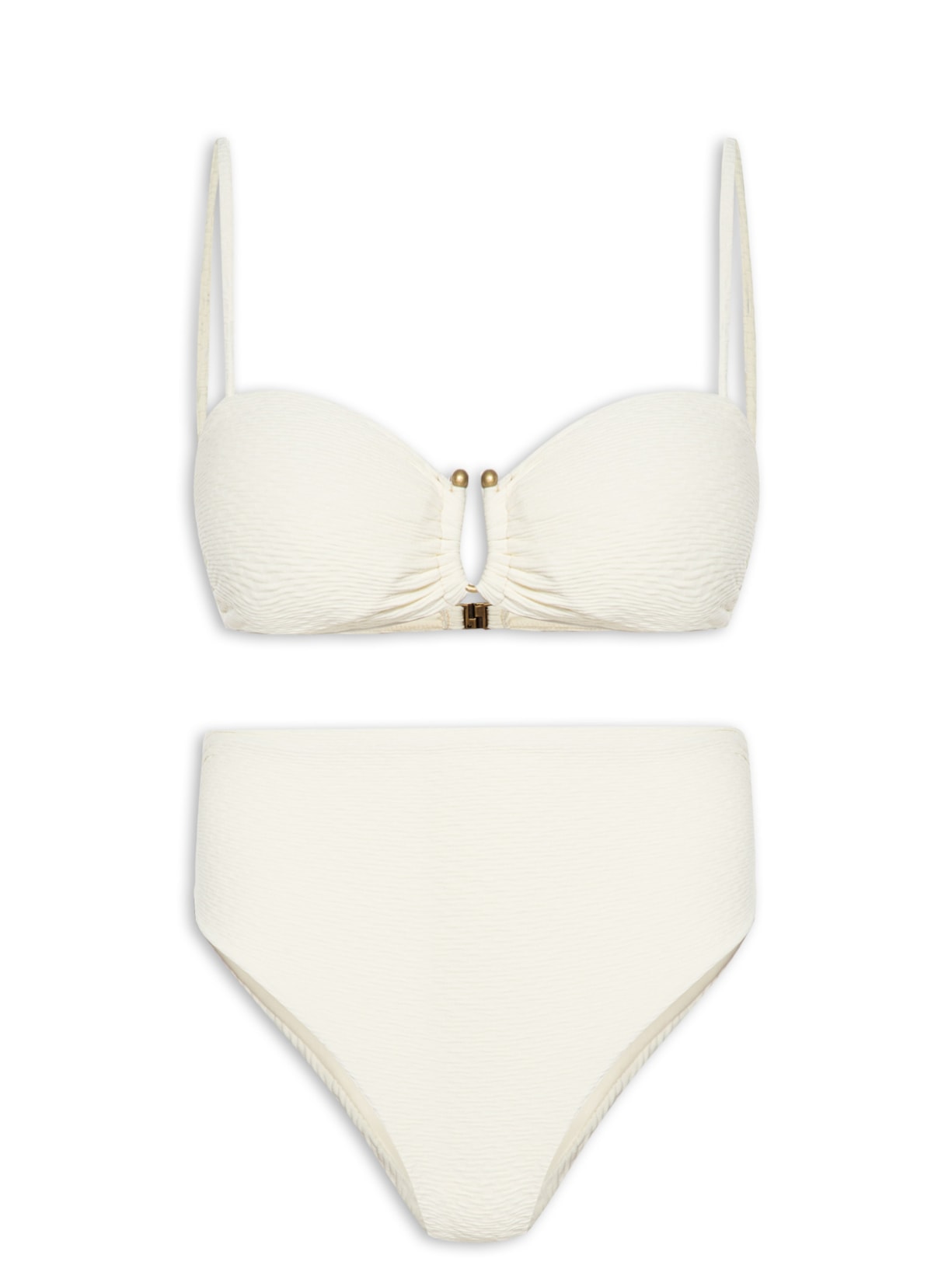 Biquíni Top Tomara Que Caia Tanga Hot Pant Lisa - Off White