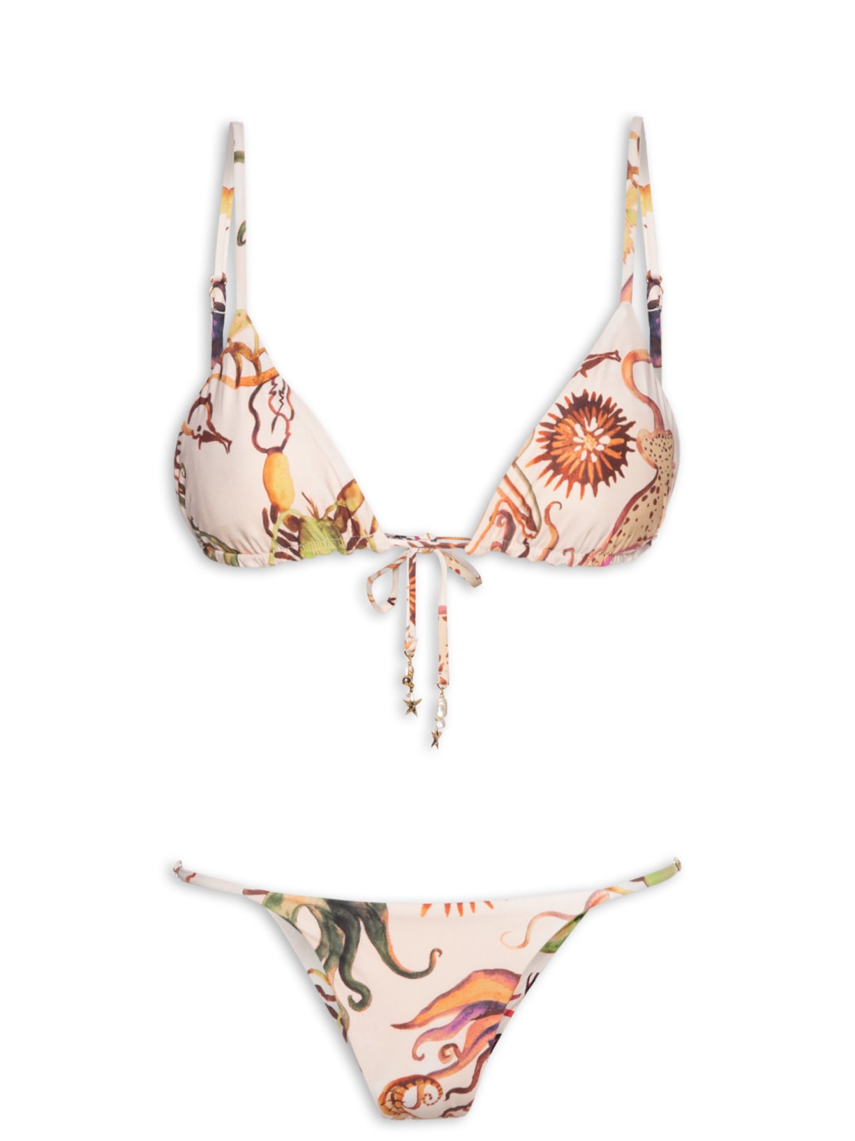 Biquini Tri Fig Fundo Do Mar - Off White