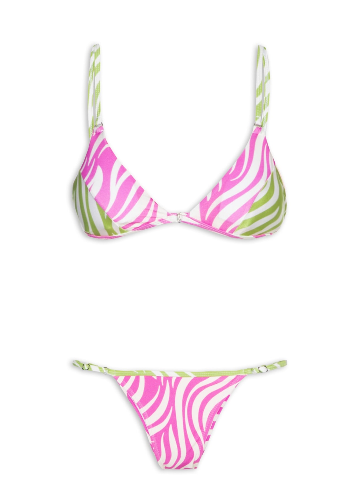 Biquini Triângulo Bicolor Rosa Mktbeach