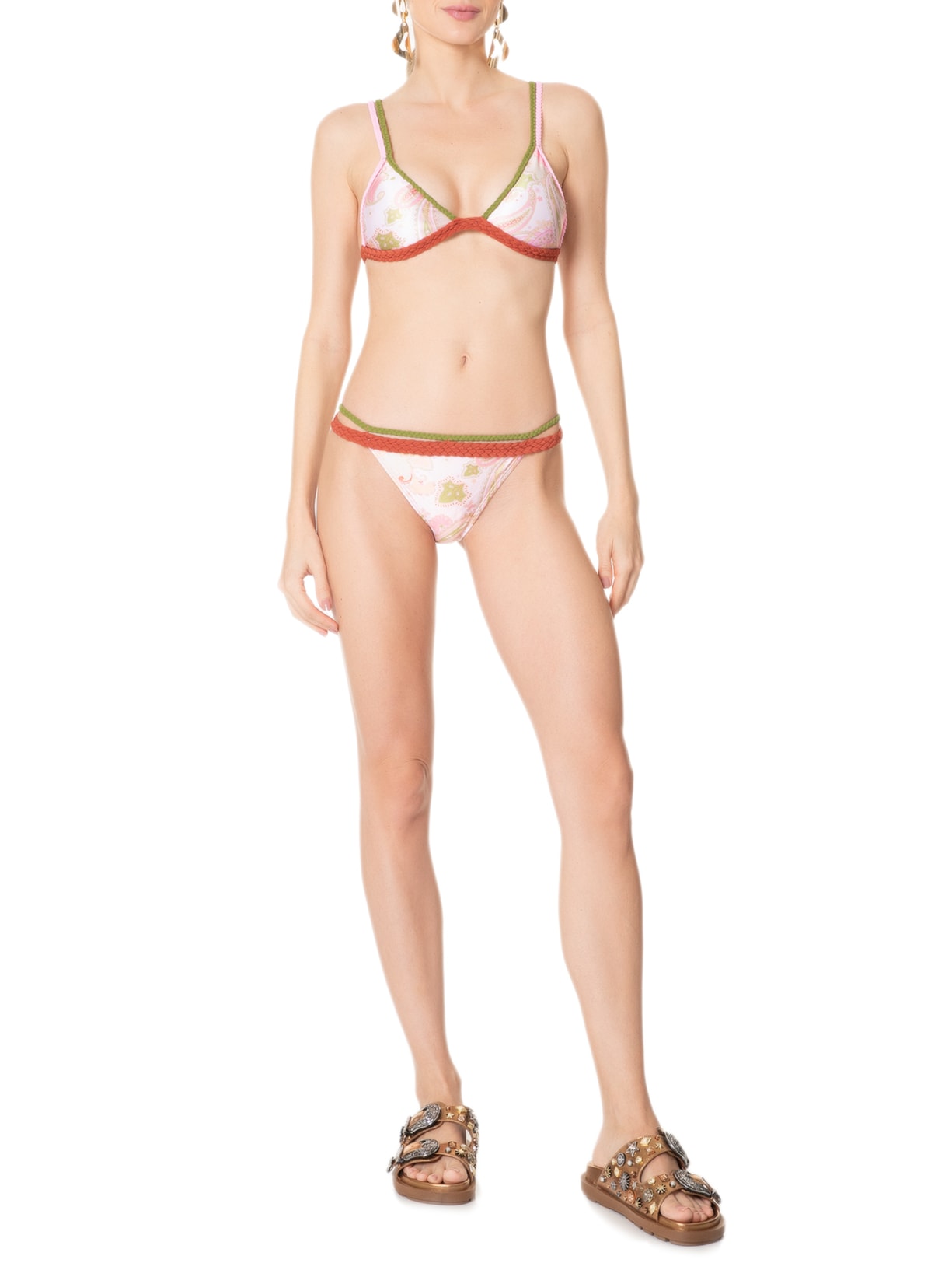 Biquíni Triângulo Estampado Rosa Mktbeach