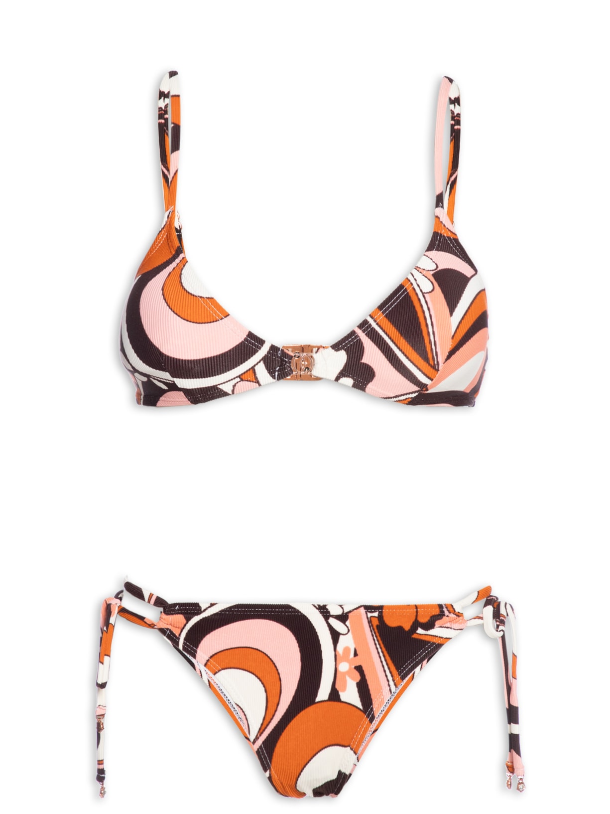 Biquíni Triângulo Estampado - Rosa