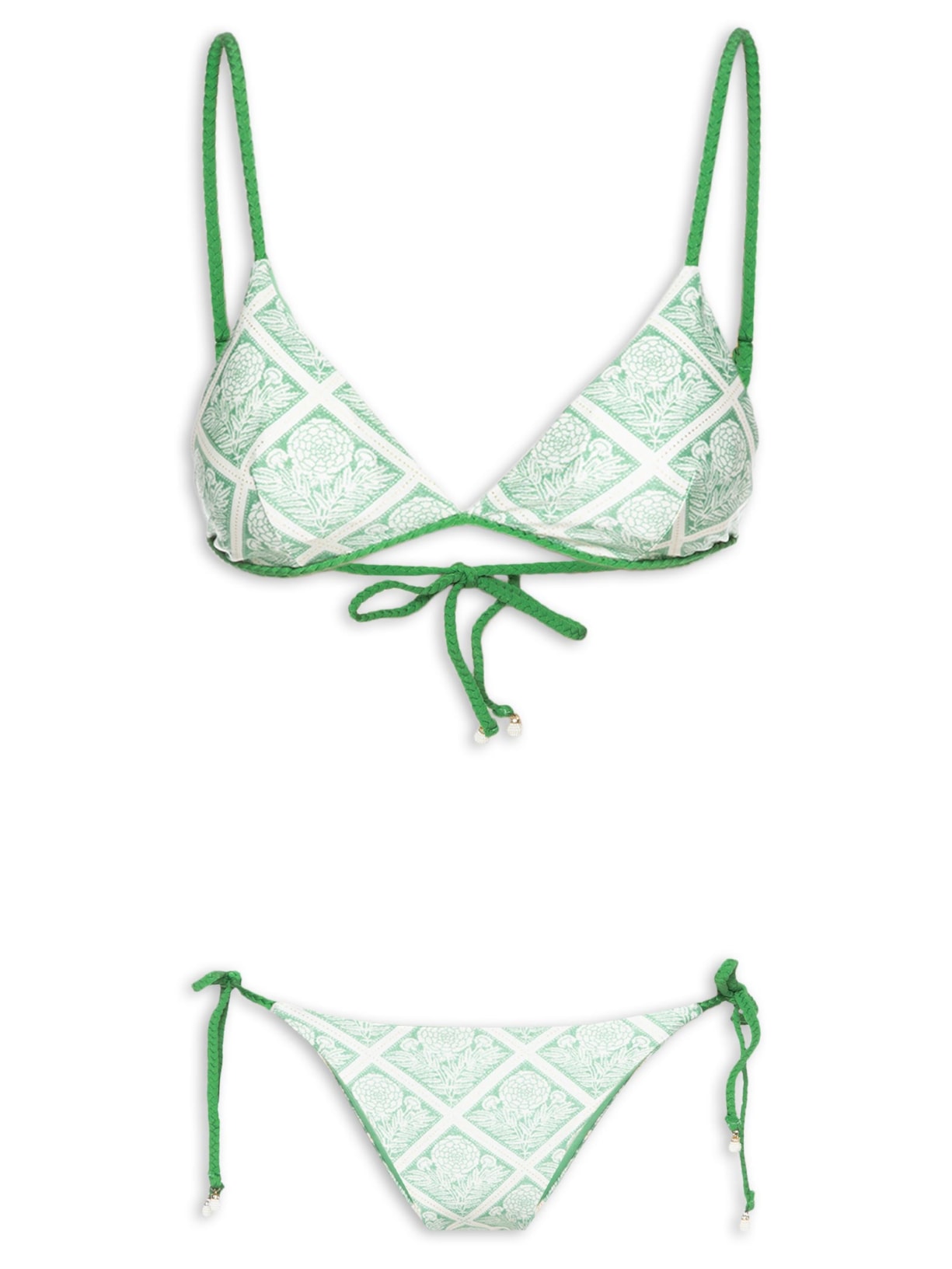 Biquíni Triângulo Estampado - Verde