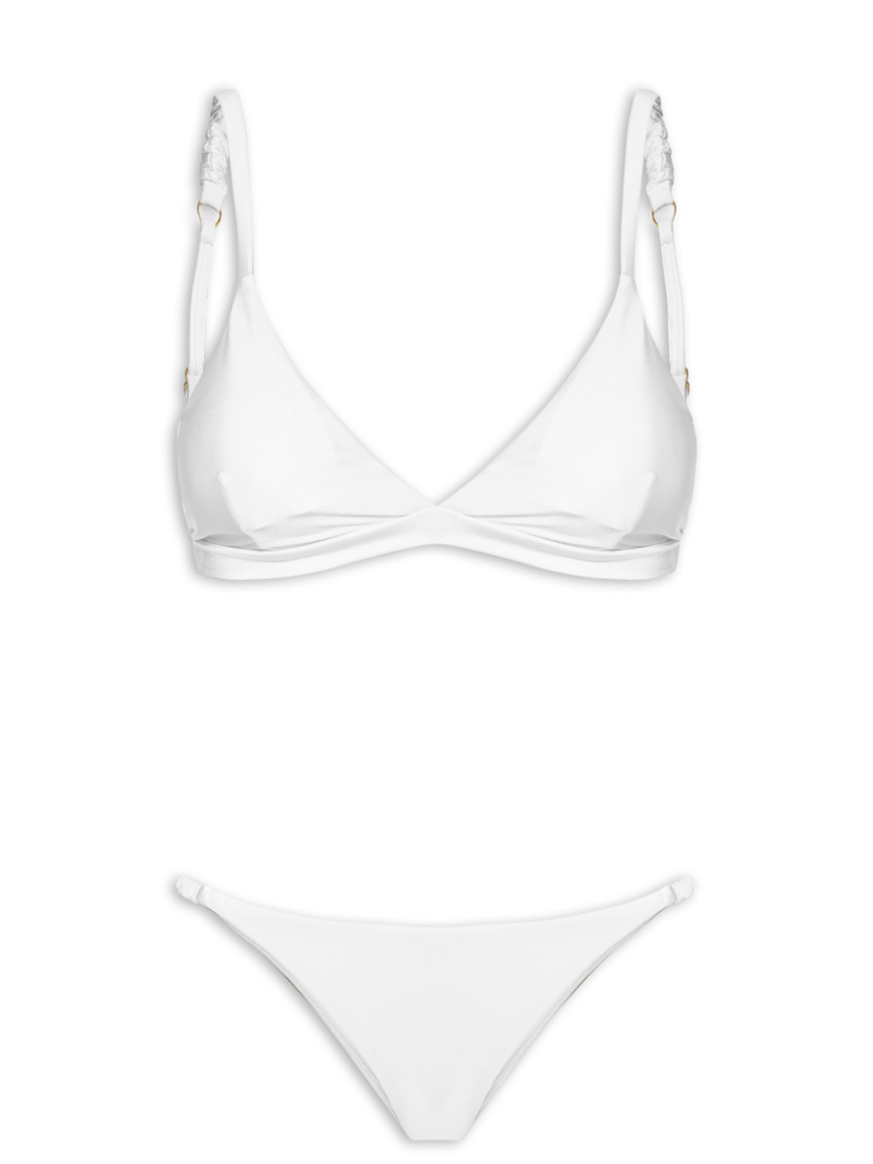 Biquíni Triangulo Liso Branco Mktbeach