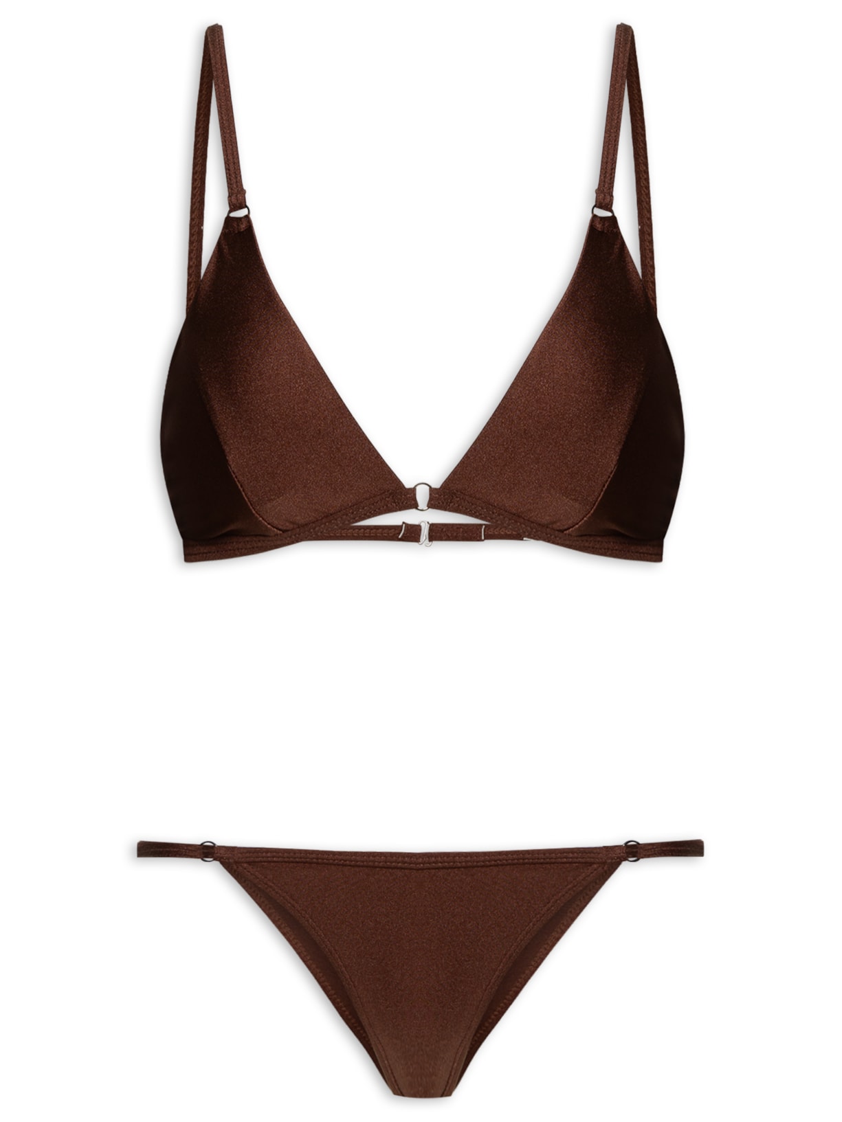 Biquíni Triângulo Liso - Marrom