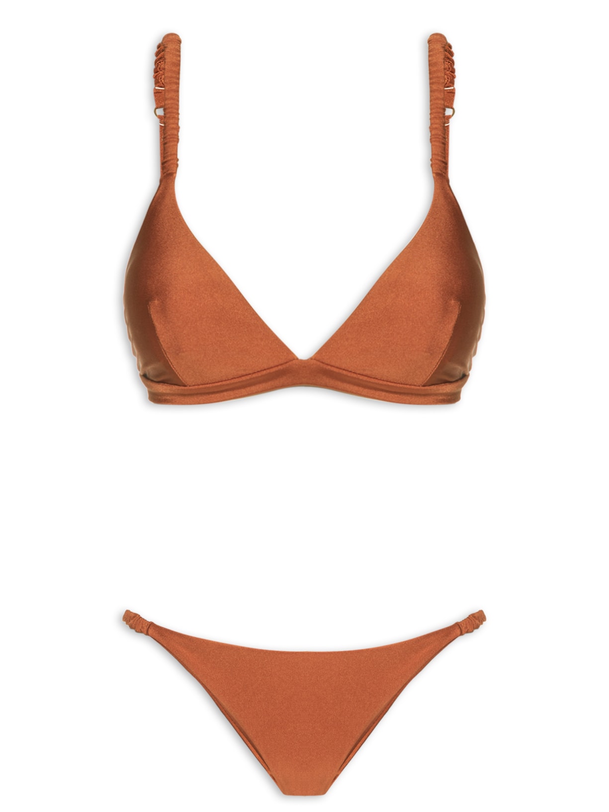 Biquíni Triângulo Liso - Marrom