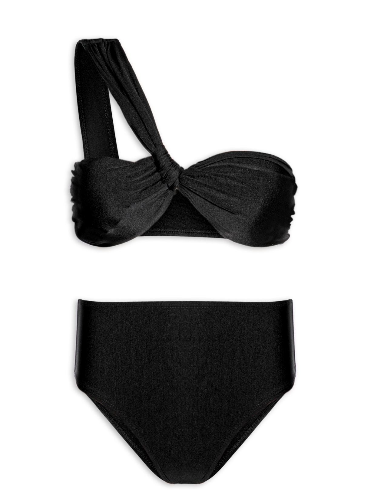Biquíni Um Ombro Só - Preto