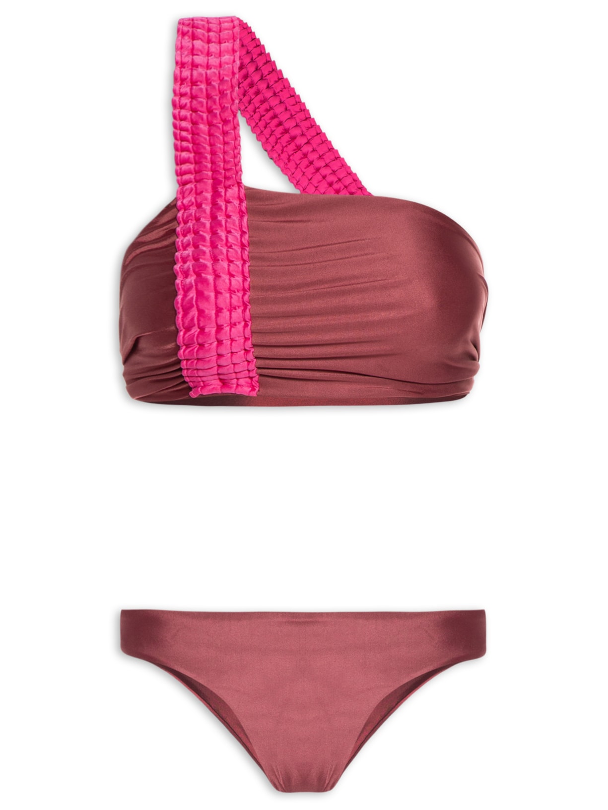 Biquini Wave Ombro Só Marsala - Vinho