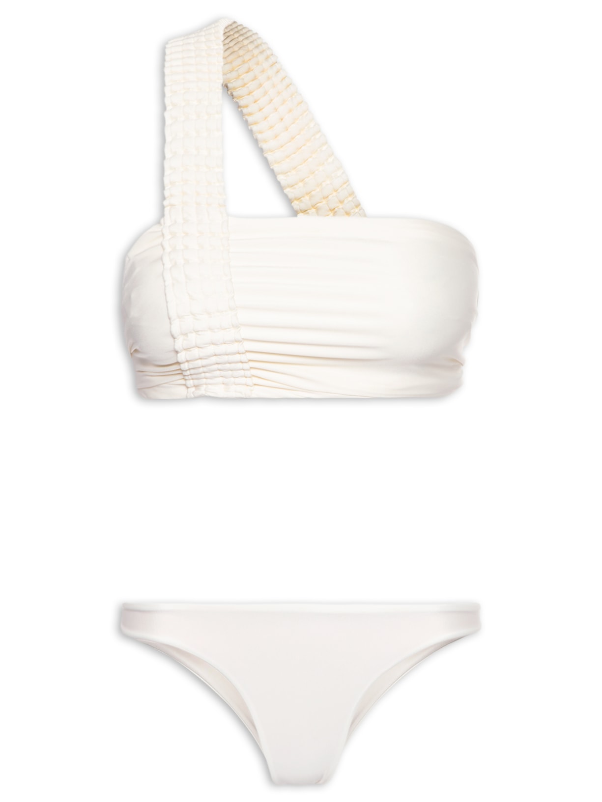 Biquíni Wave Ombro Só - Off White
