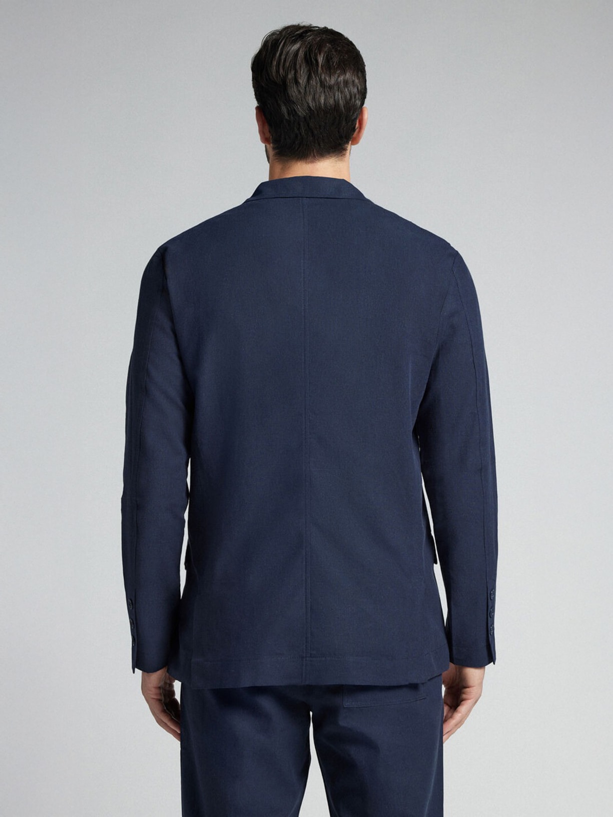 Blazer Em Linho e Algodão Azul Intimissimi
