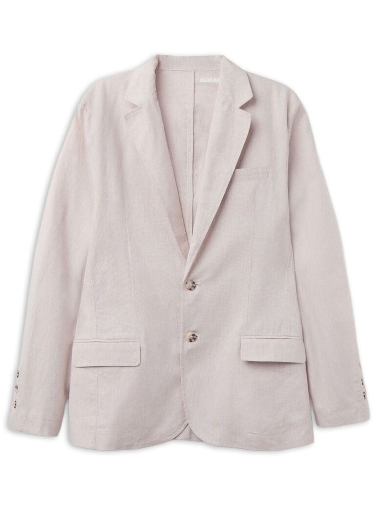 Blazer Em Linho e Algodão - Bege