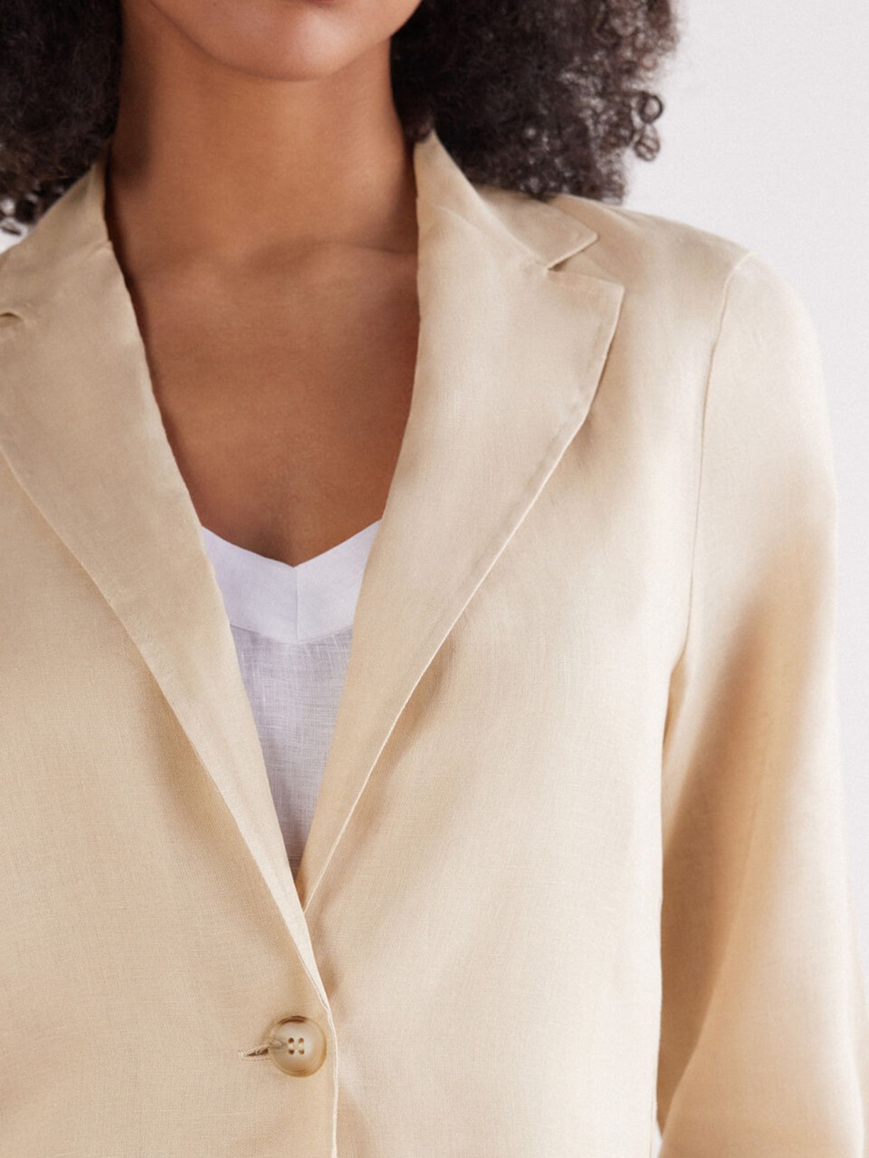 Blazer Em Linho Linho The Pure Linen Bege Intimissimi