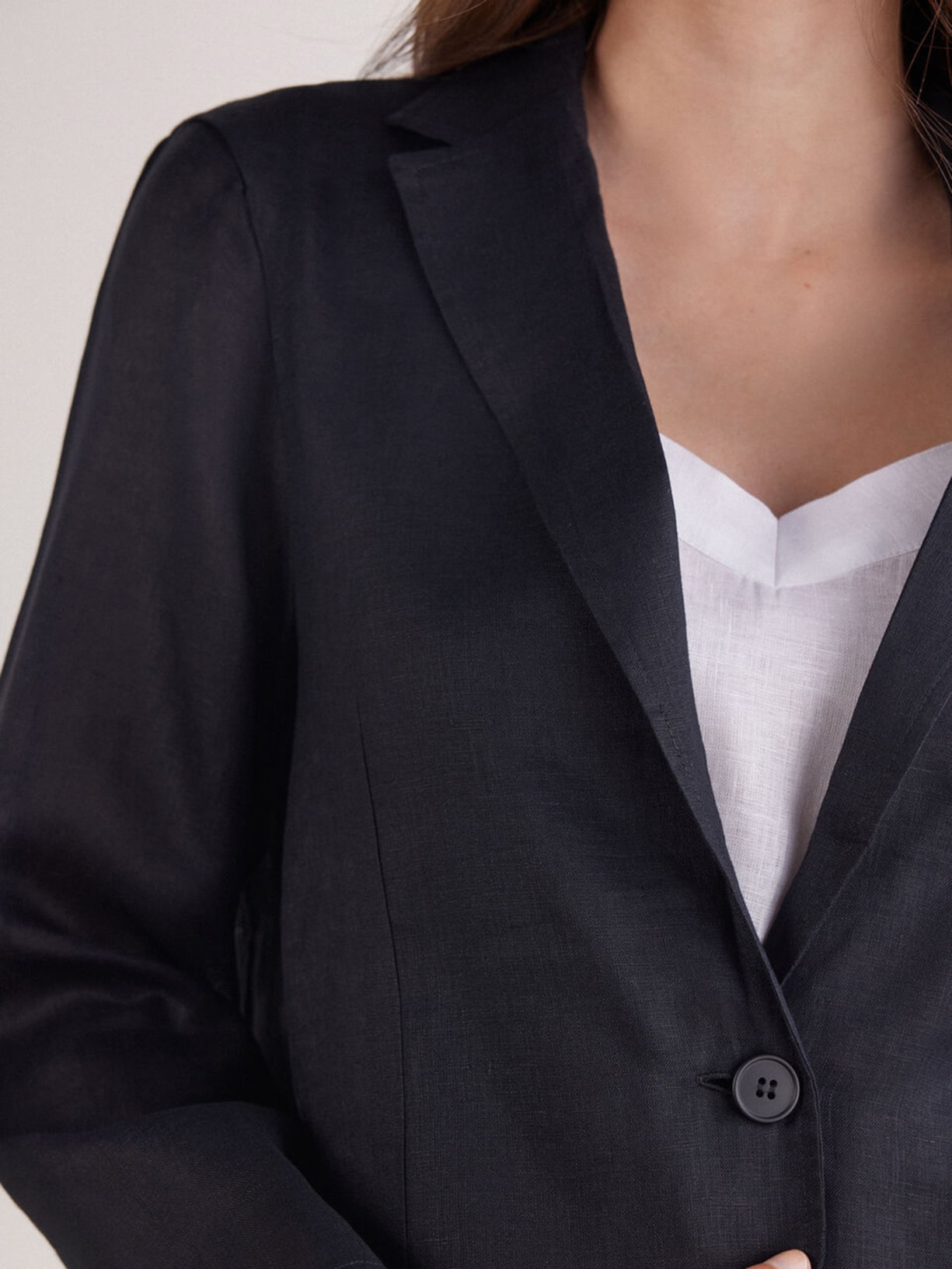 Blazer Em Linho Linho The Pure Linen Preto Intimissimi