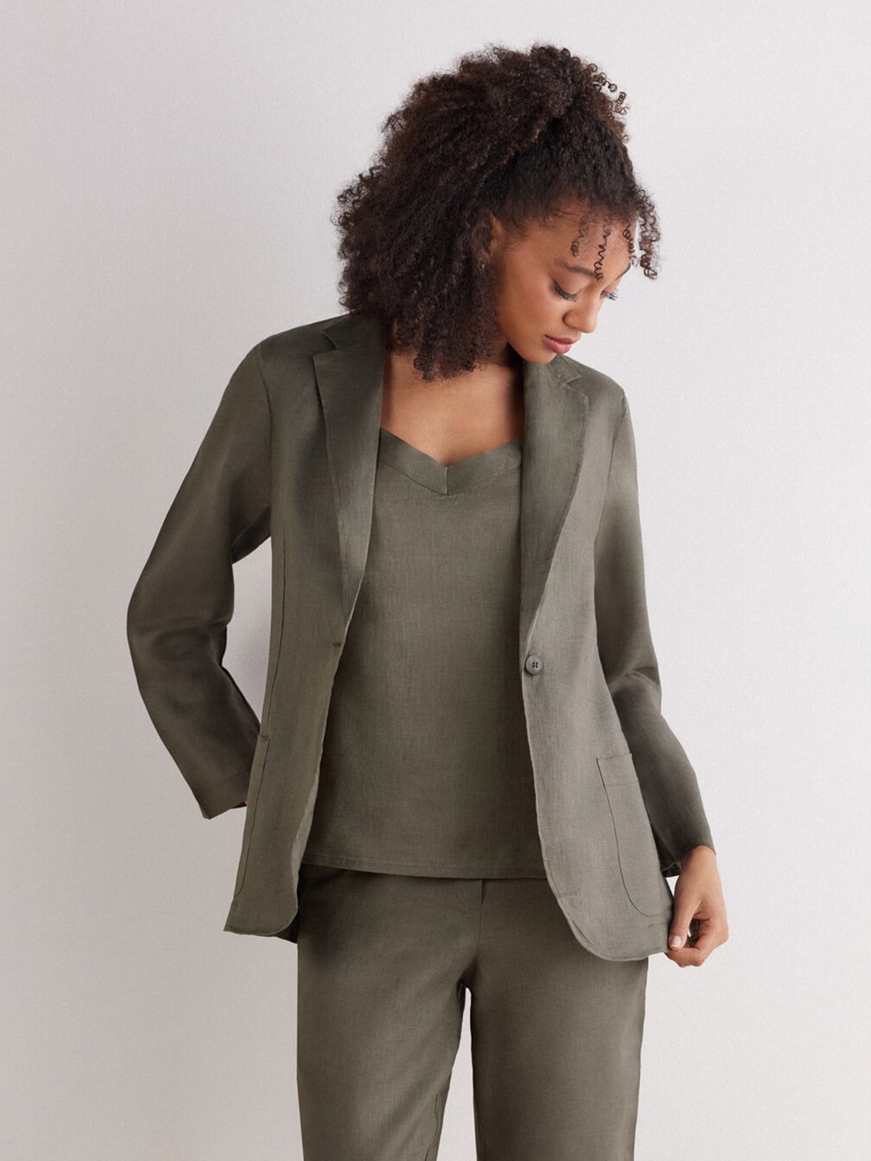 Blazer Em Linho Linho The Pure Linen Verde Intimissimi