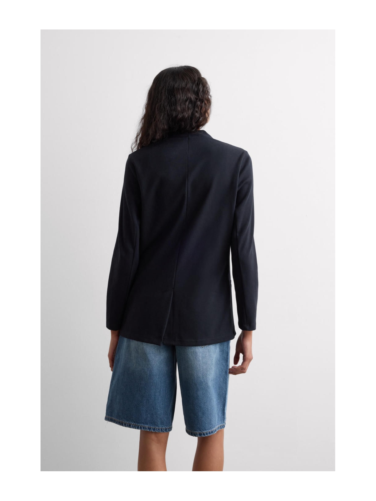 Blazer Estruturado Em Algodão Preto Intimissimi