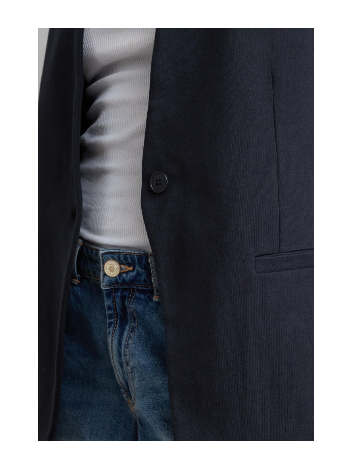 Blazer Estruturado Em Algodão Preto Intimissimi
