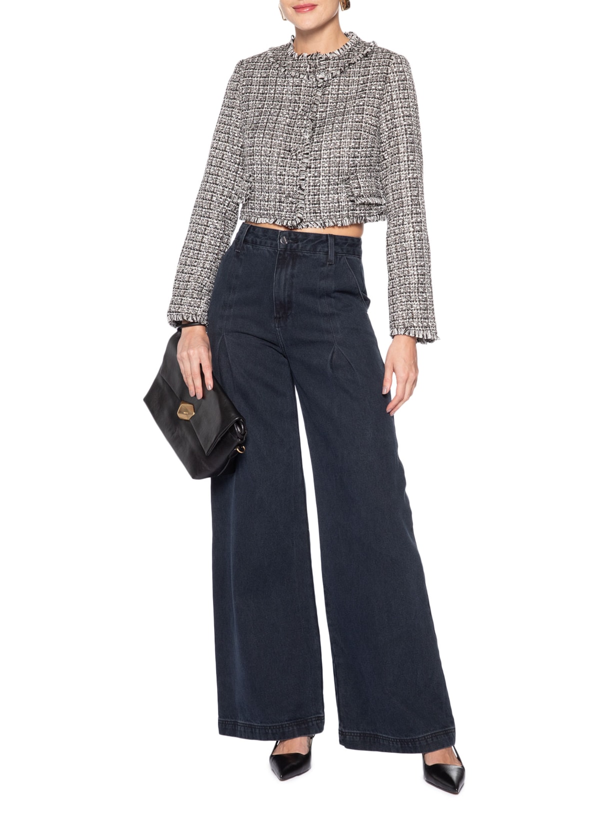 Blazer Feminina Cintia Cinza Le Lis