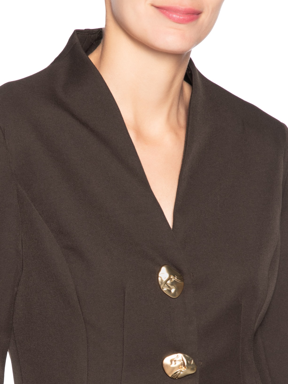 Blazer Feminino Acinturado Alfaiataria Marrom '2Essential