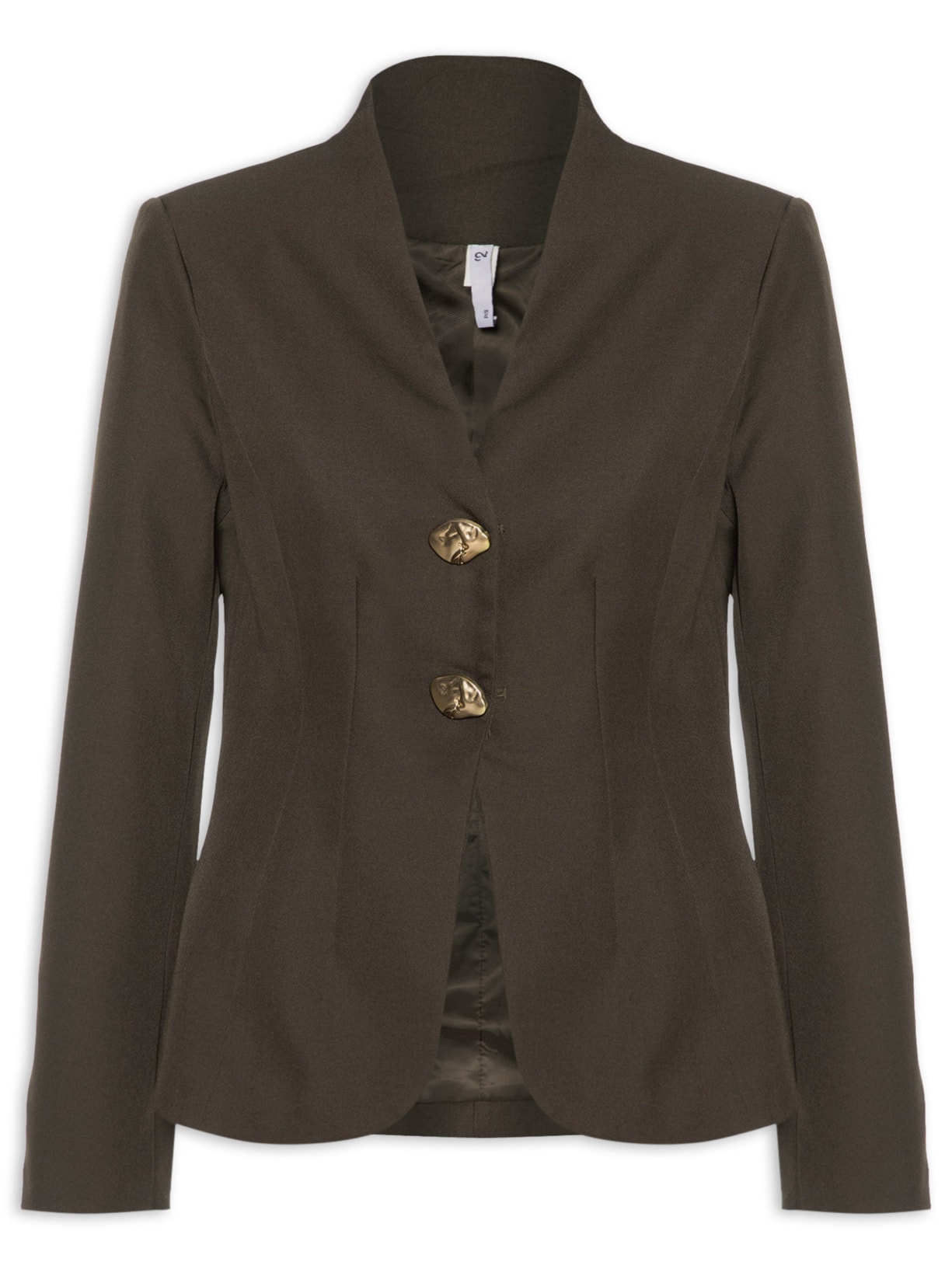 Blazer Feminino Acinturado Alfaiataria Marrom '2Essential