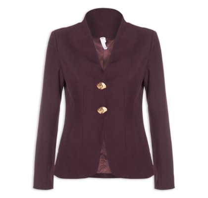 Blazer Feminino Acinturado Alfaiataria - Vermelho