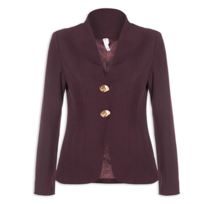 Blazer Feminino Acinturado Alfaiataria - Vermelho