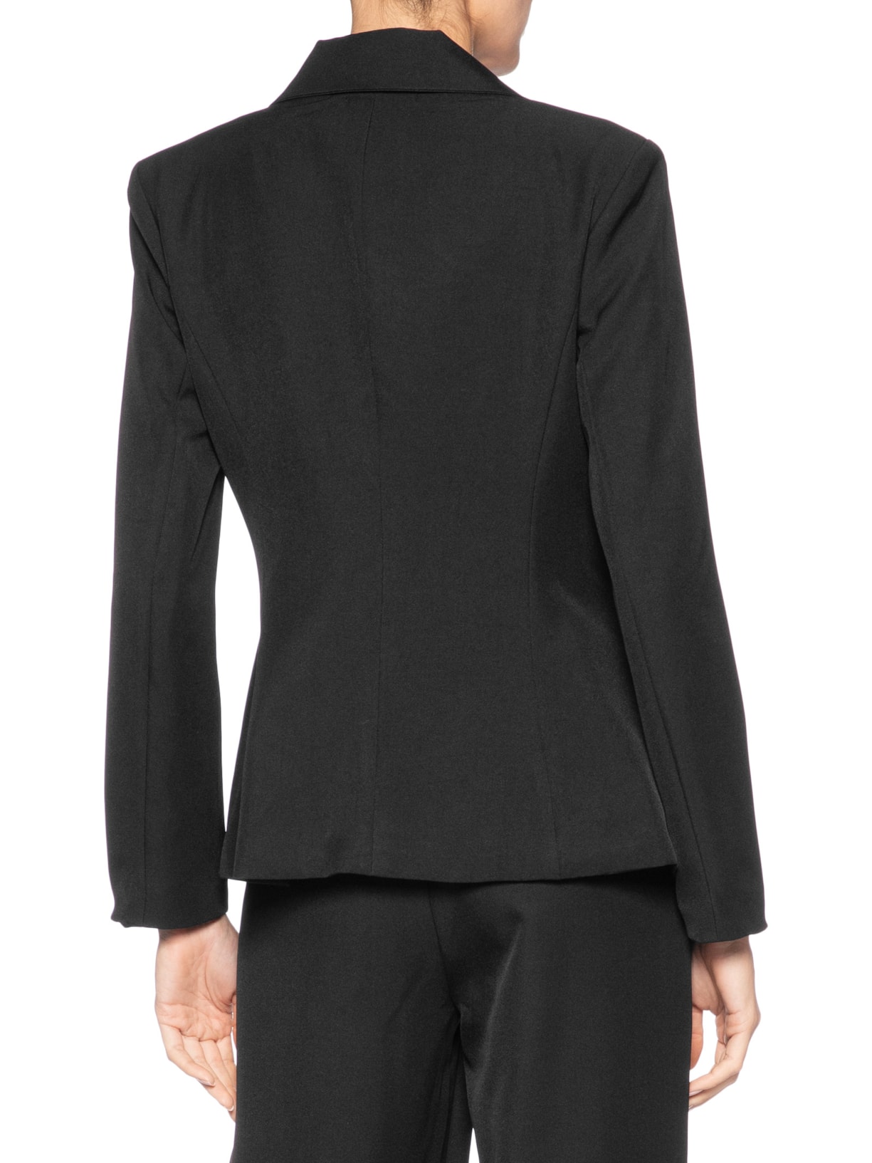 Blazer Feminino Acinturado com Faixa Preto '2Essential